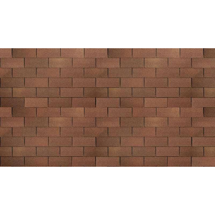 Гибкая черепица однослойная Технониколь Шинглас Фламенко Коричневый